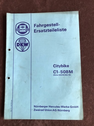 Sachs 504 spare parts - list, dkw