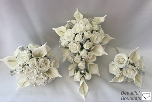 Wedding flowers ivory rose - flowers,