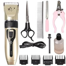 Rechargeable Dog Grooming Kit Pet Clippers Low Noise Trimmer Electric Shaver Kit