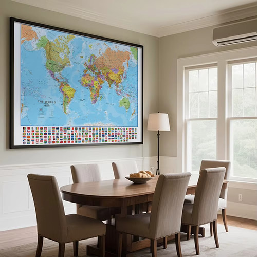 120x80cm world map - 120x80cm, poster