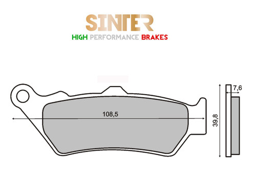 Front sintered brake pads - sintered,