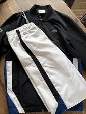 Lacoste Men's Sport Tracksuit Black/Blue/White - Small 
