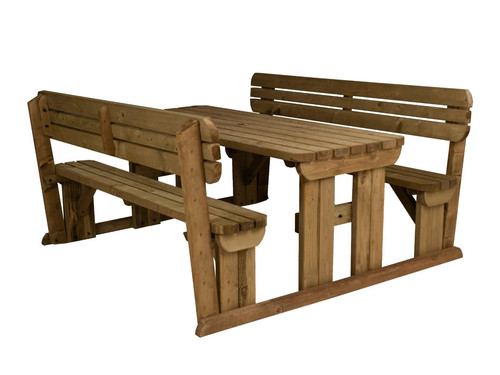 Alders rounded picnic table - alders,
