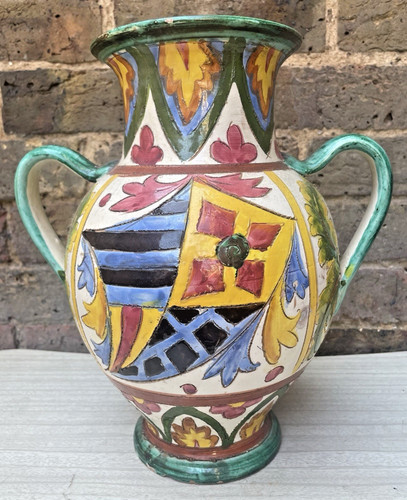 Large vintage italian - large, maiolica