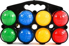 KandyToys 8 Piece Boules Set Garden Games Pentanque Set in Carry Case