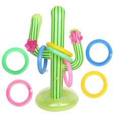 Zercart Inflatable Cactus Ring Toss Game Set with 8 Pcs Rings, Party Toss Game