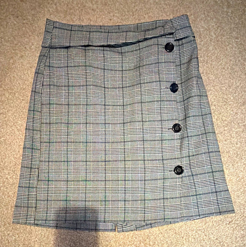 Women skirt grey plaid - grey,