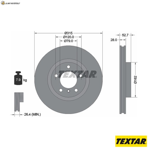 Brake disc 92071203 - 2x,