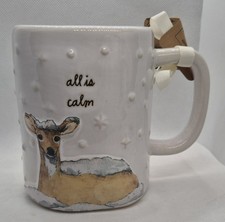 T.K Maxx/Homesense Rae Dunn 'All Is Calm' Deer Themed Christmas Mug