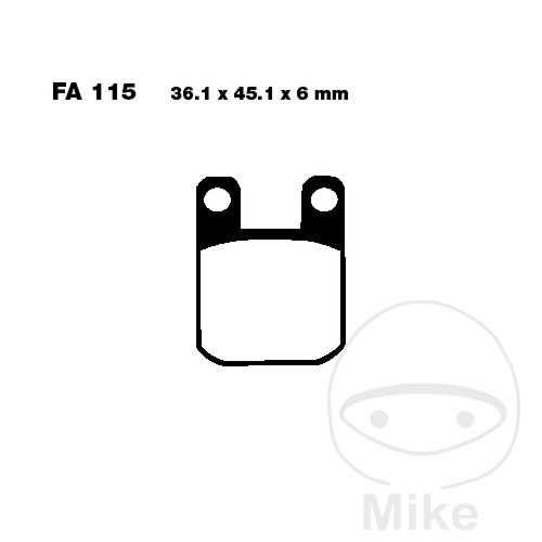 Pair brake pads ebc - brake,