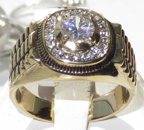 Mens gold ring signet - , pinky