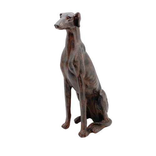 Dog statue brown 82cm sitting - statue,