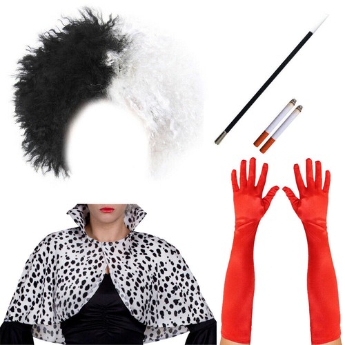 Dalmatian cape wig gloves - dalmatian,