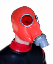 Rubber GP5 Red Fetish Gas Mask BDSM