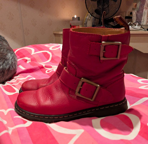 Martens gayle red - red, leather