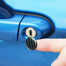 4PCS 20mm Carbon Fiber Car Door Lock Keyhole Protector Cover Sticker Accessories