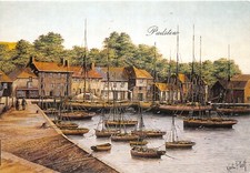 KEVIN PLATT PAINTINGS PADSTOW TOPOGRAPHICAL POSTCARD UNUSED V GD MINT