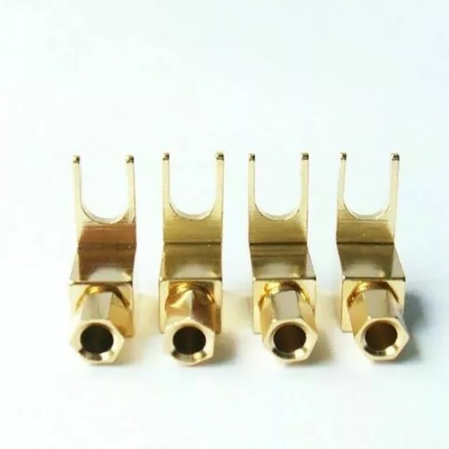4pcs gold plated copper spade - 4pcs,