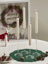 Candle Holder, Glass Taper Candle Tall Candlestick Holder, 4 Different Height...