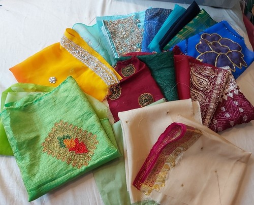 Huge sari fabric - 18-20, pc