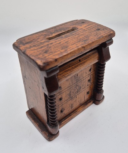 Victorian wooden money box - wooden,