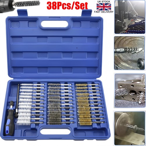38pc wire brush set cleaning - wire,