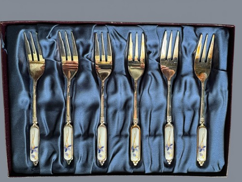 Vintage cake forks set 6 - forks, of