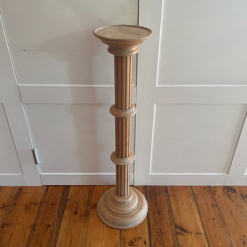 Oak plant stand pedestal - stand,