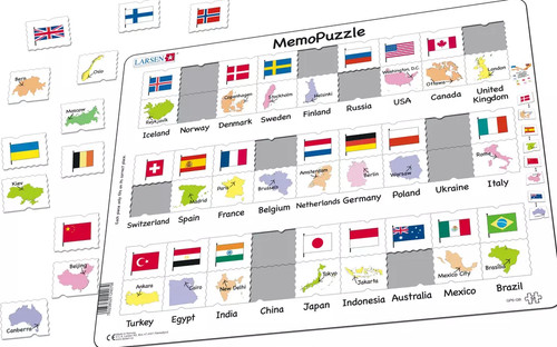 Flags and capitals memopuzzle - flags,