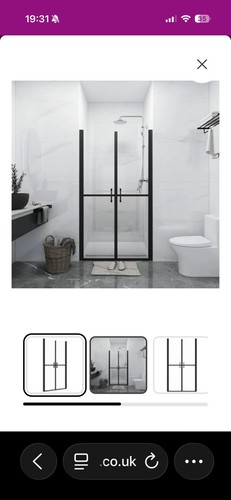 Vidaxl shower door clear esg - door,