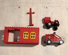 lego duplo fire truck building