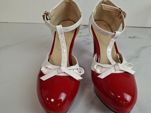 Vero cuoio red - cuoio, white
