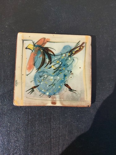 Studio pottery hand painted - hand,