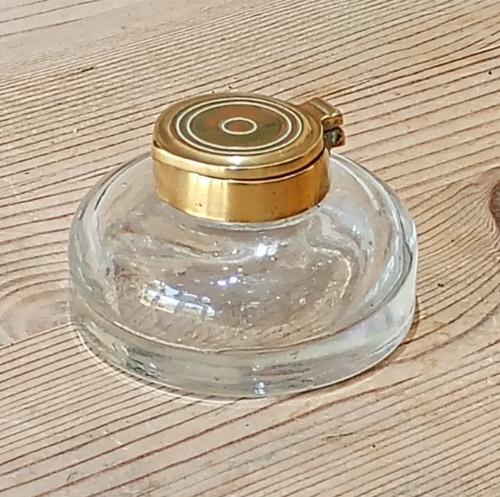 Glass inkwell ink well with
