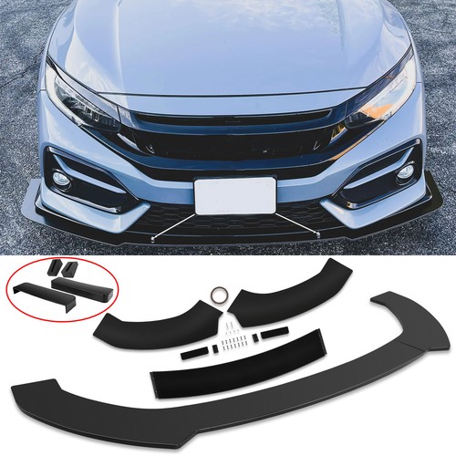 Gloss black front bumper - front, lip