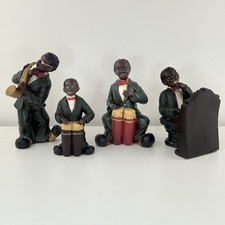 Ceramic Jazz Musician Figurine Set Of 4 See The Pics African American Band