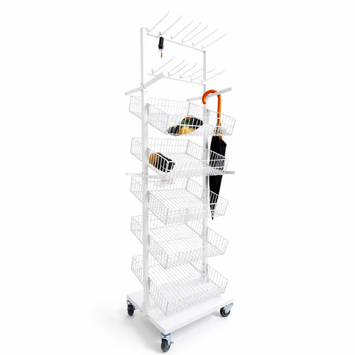 White umbrella stand - white,