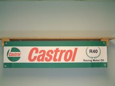 Castrol R 40 oil Banner Garage