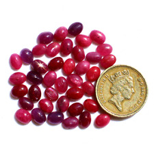 20 Pcs Natural Ruby Kenya Mines Untreated 7mmx5mm Oval Cabochon Loose Gemstones
