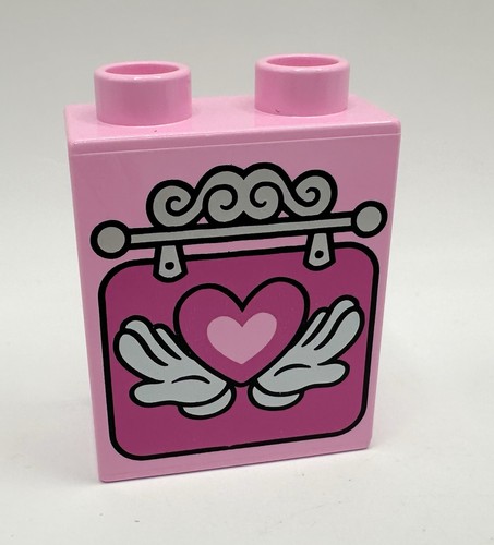 Lego duplo pink printed - pink, block