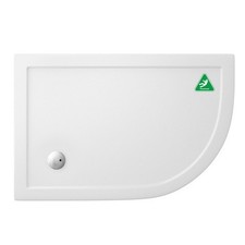 1200 x 800 Right Hand Offset Quadrant Anti-Slip Shower Tray White 35mm RRP £168