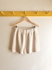 Babaa Cotton Knit Shorts sweater No 35 cream natural made in Spain $255 OS