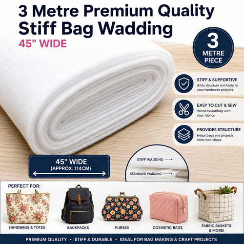 Metre stiff bag wadding - stiff,