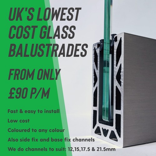 Frameless glass balustrade kit - glass,