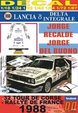 DECAL LANCIA DELTA INTEGRALE J.RECALDE T.DE CORSE 1988 DnF (06)