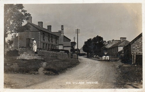 Early postcard woman at - postcard,
