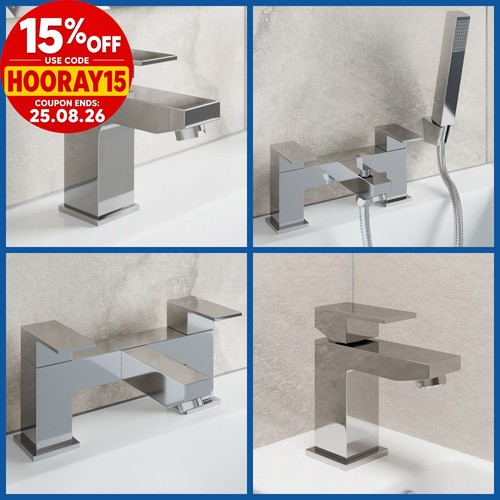 Modern chrome bathroom square - bathroom,