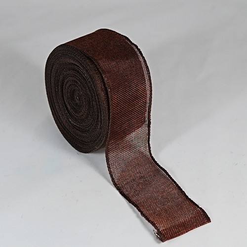 Brown wired hessian - brown,