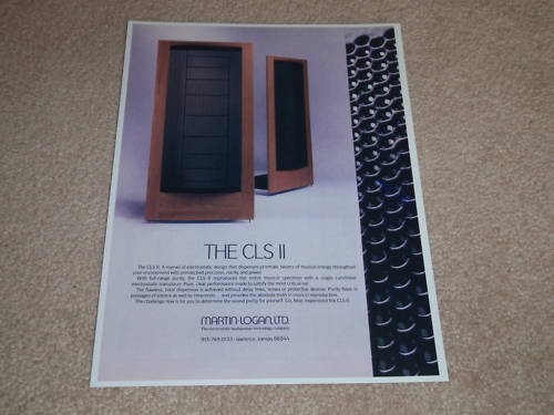 Martin logan cls speaker - martin, ii