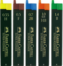 Faber-Castell Super-Polymer Mechanical Pencil Leads All Sizes & Grades Available